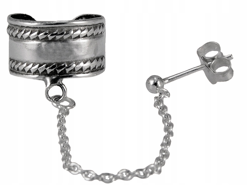 

Kolczyk nausznica oponka earcuff srebro 925