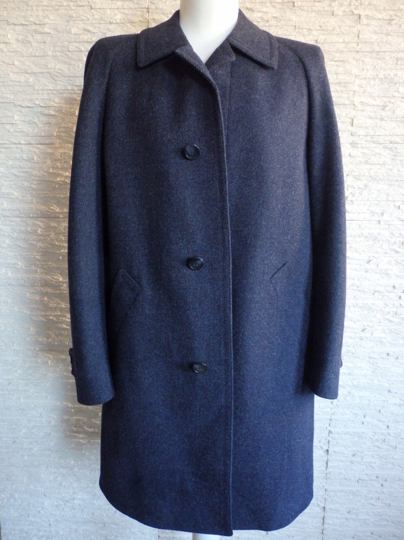 LUKSUSOWY CIEPŁY PŁASZCZ MĘSKI 100% WEŁNA R. 48 Marka inna