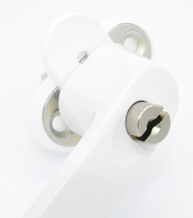 KLAMKA Z ZAMKIEM BLOKADA OKNA OKIEN OKIENNA BIAŁA Marka inna