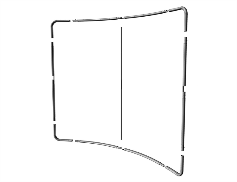 ŚCIANKA REKLAMOWA ŁUKOWA DWUSTRONNA 300cm Marka Progres