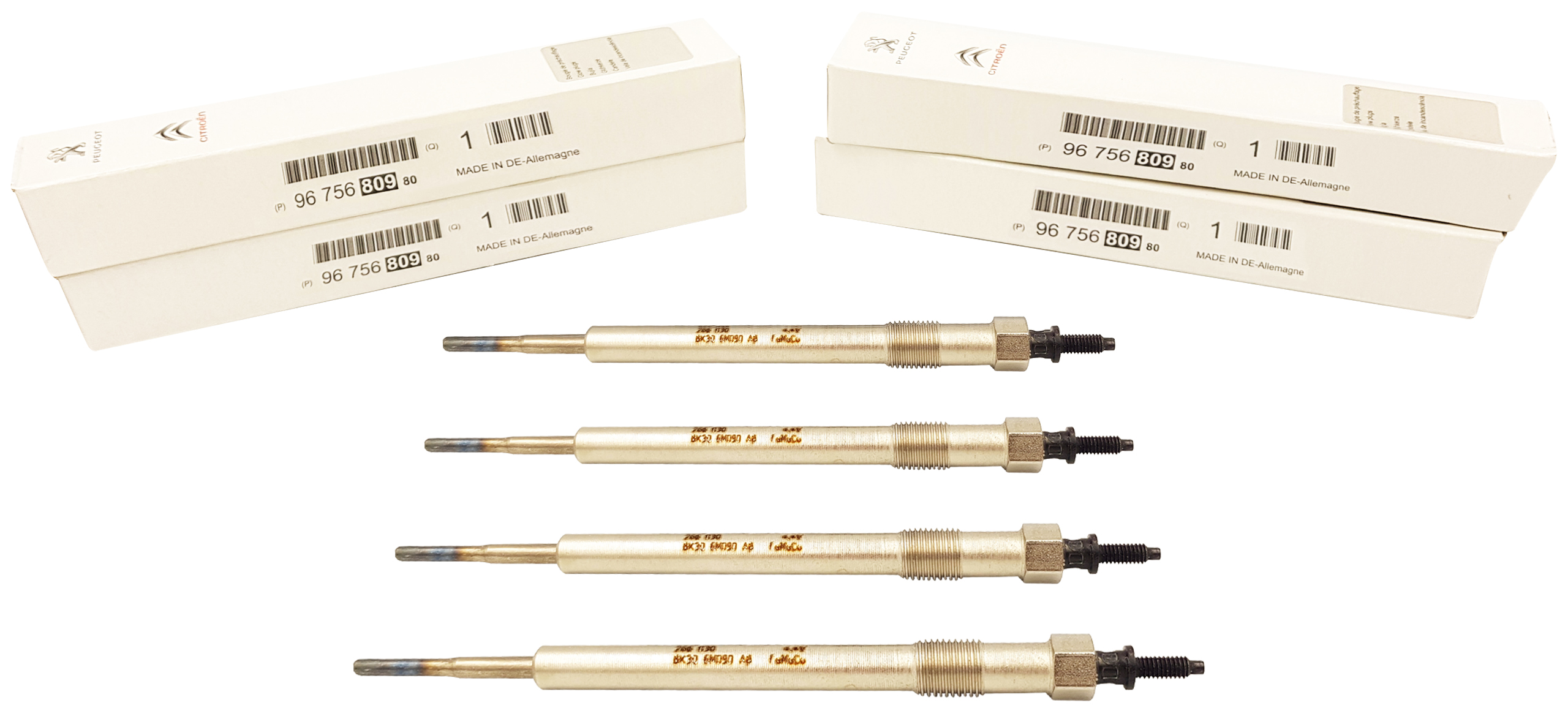 9675680980 - PEUGEOT BOXER 2.2 HDI СВЕЧА НАКАЛИВАНИЯ ОРИГИНАЛ 4 ШТ