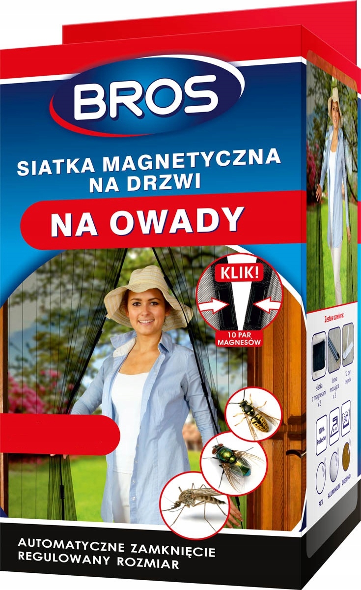 

Bros Siatka Magnetyczna Na Drzwi 160x220cm Biała