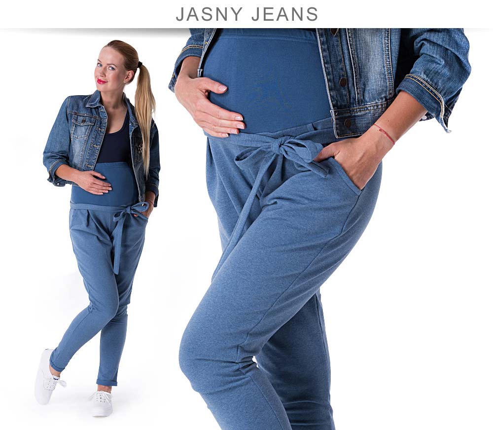 SPODNIE ciążowe dresowe LENA kokarda- S jeans EAN (GTIN) 5904035000699