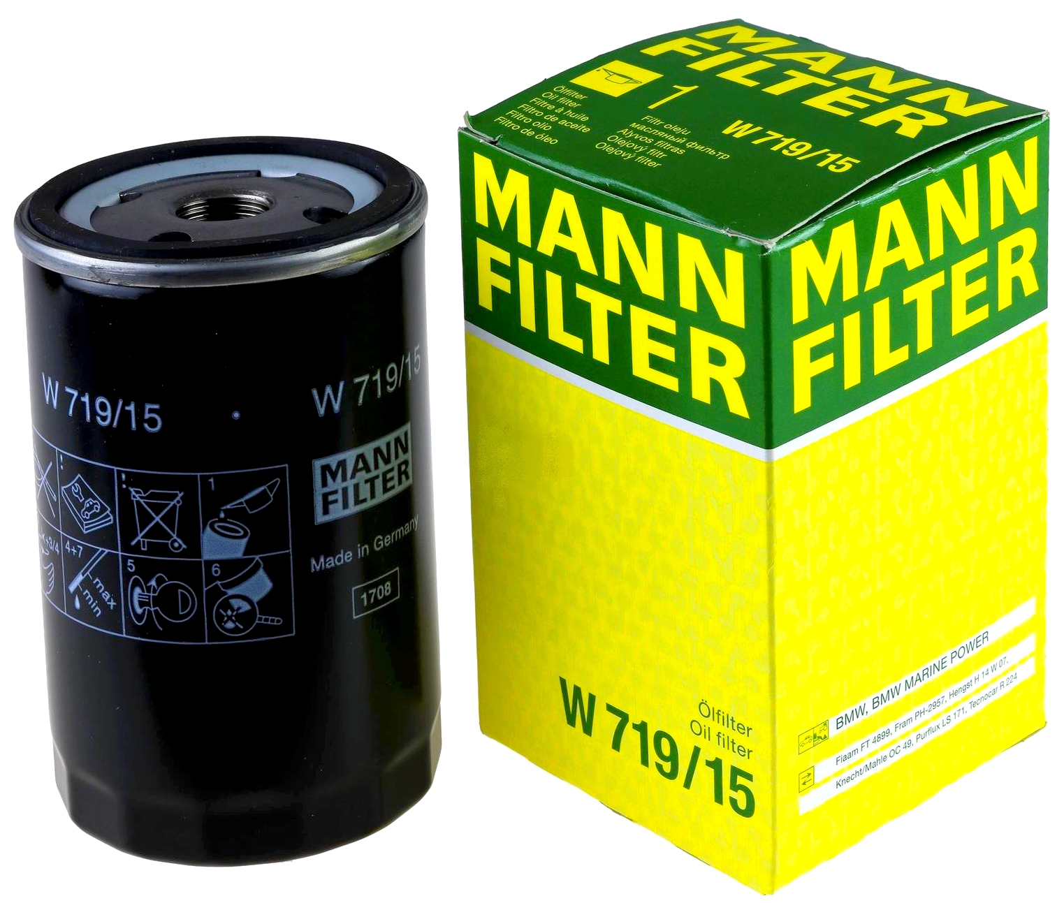 

Mann Filter Filtr Oleju W719/15 Bmw E30 E34 M20B20