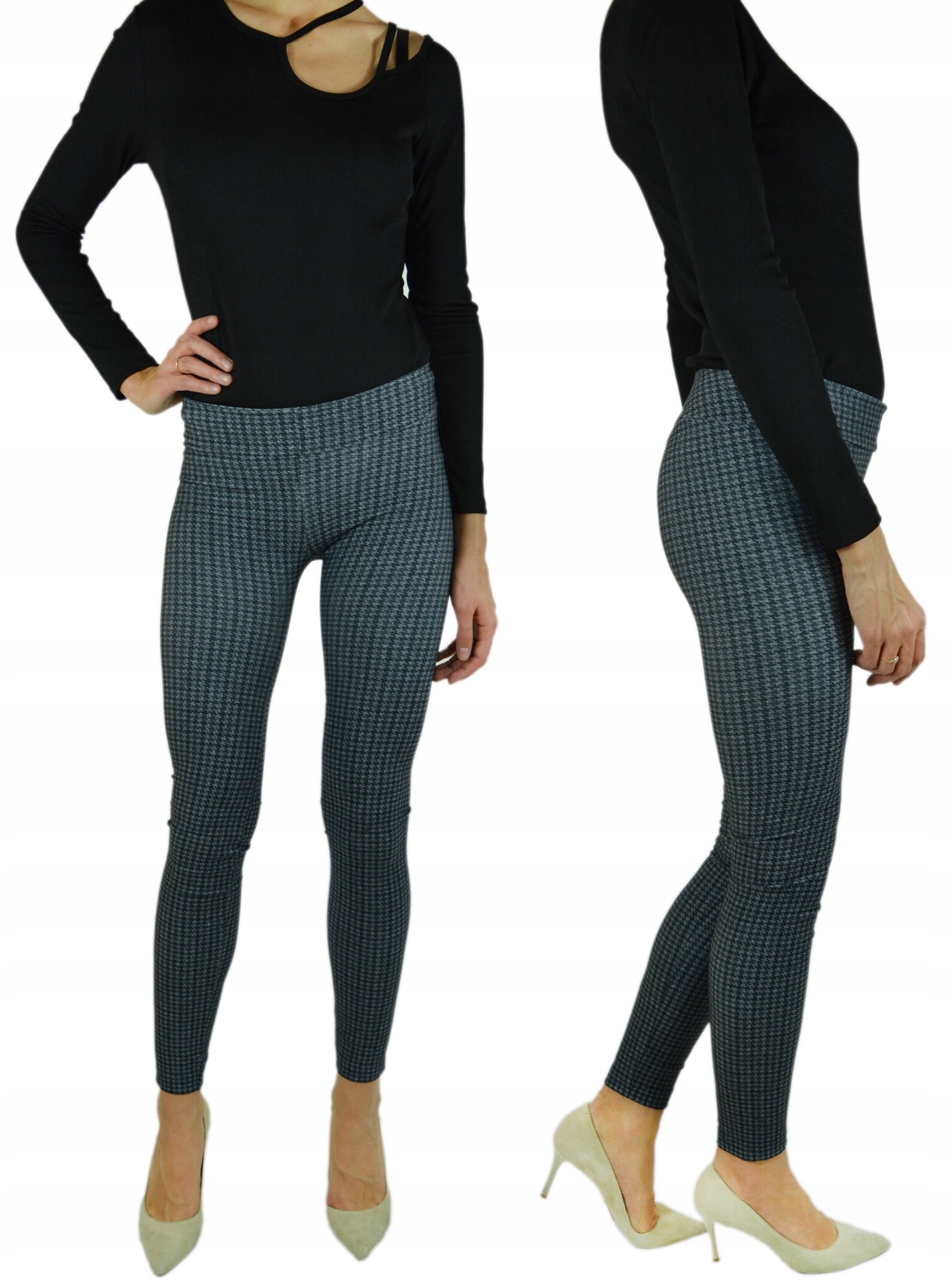 

Calzedonia legginsy pepitka push-up modelujące S