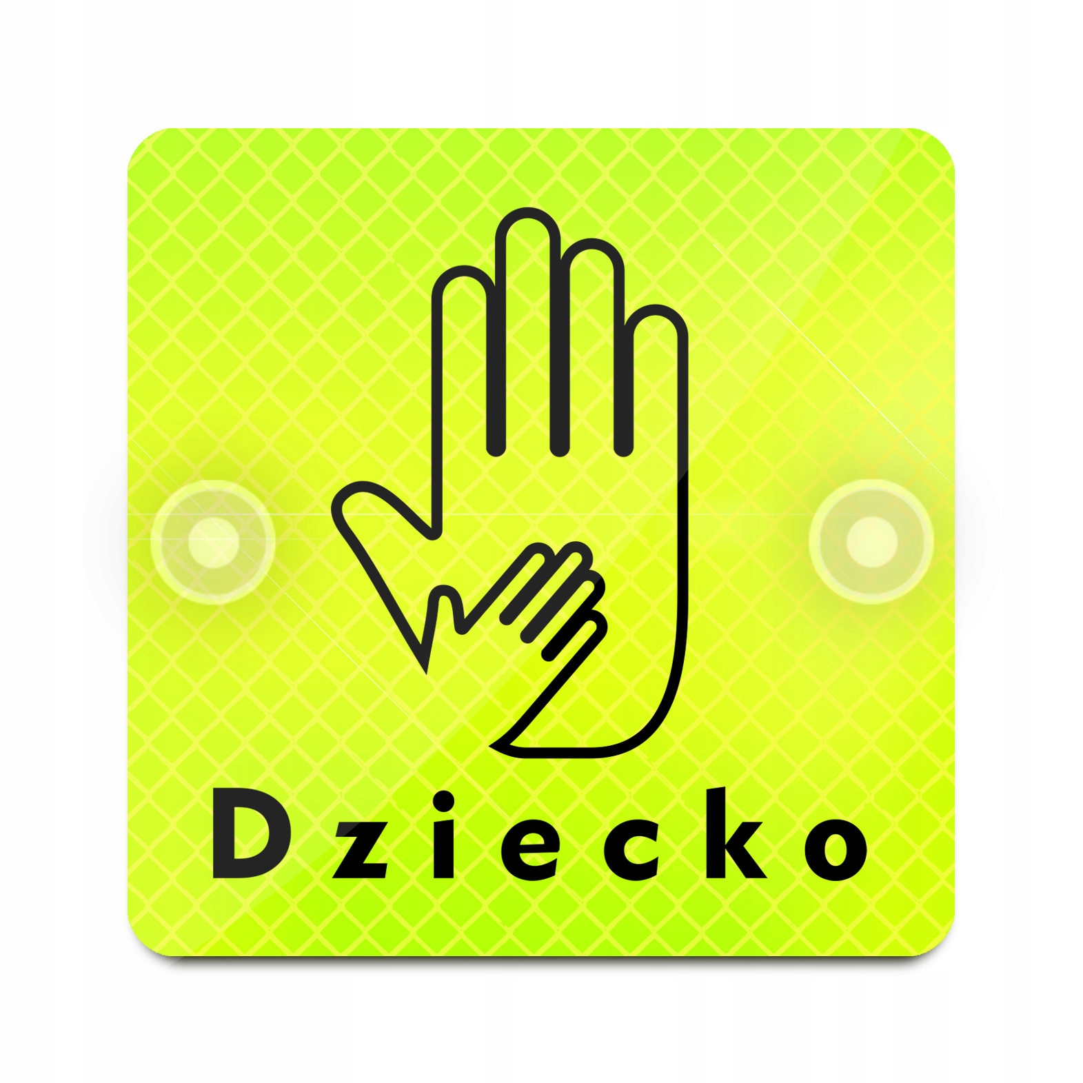 

Dziecko Neon Odblask Na Auto Samochód Przyssawki