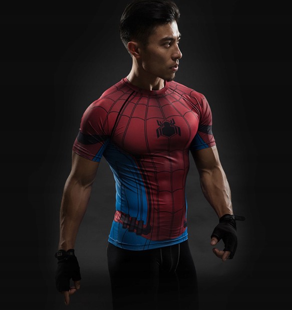 Koszulka Termoaktywna SPIDER-MAN Homecoming S Kolor dominujący czerwony