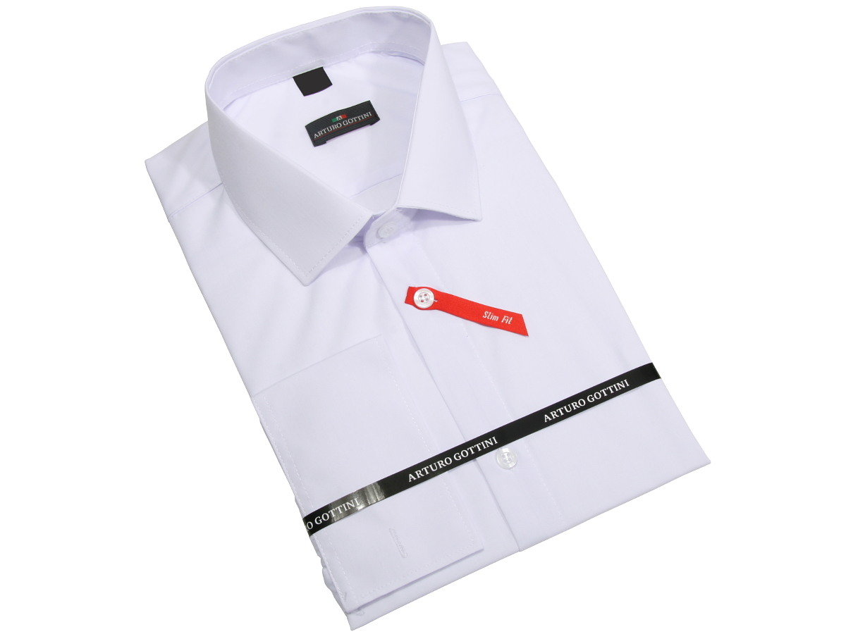 

Koszula Biała Gładka 42 182-188 Slim Fit