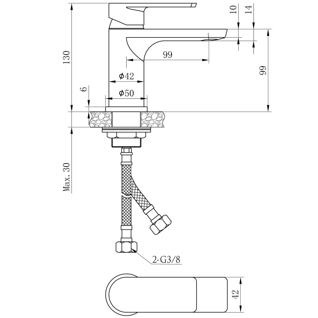 BATERIA UMYWALKOWA STOJĄCA RIVER VIEW CZERWONA Linia River View