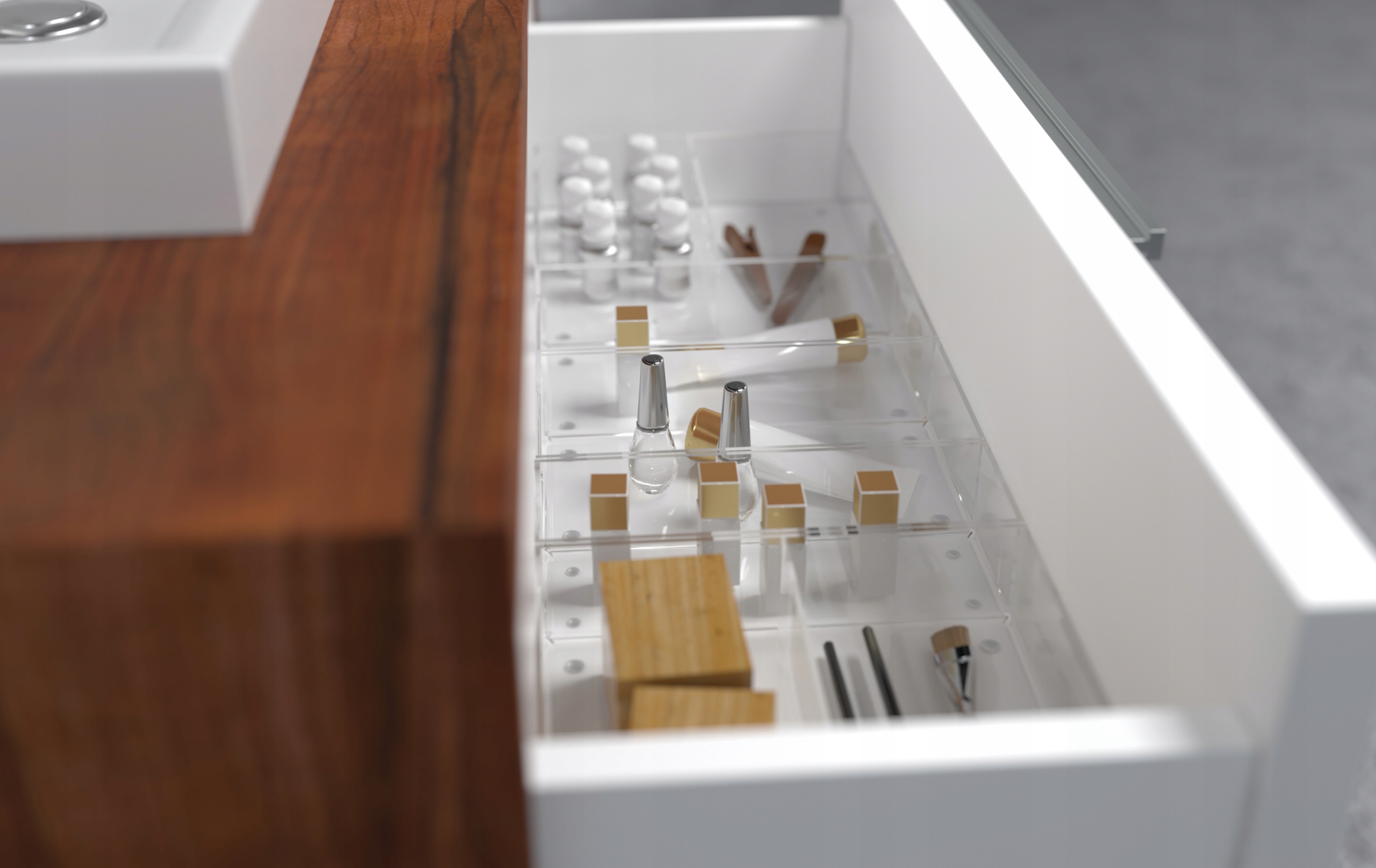 Organizer Pojemnik Pudełko do szuflad PLEXI PLEKSI Kod producenta PD240/240/50PR