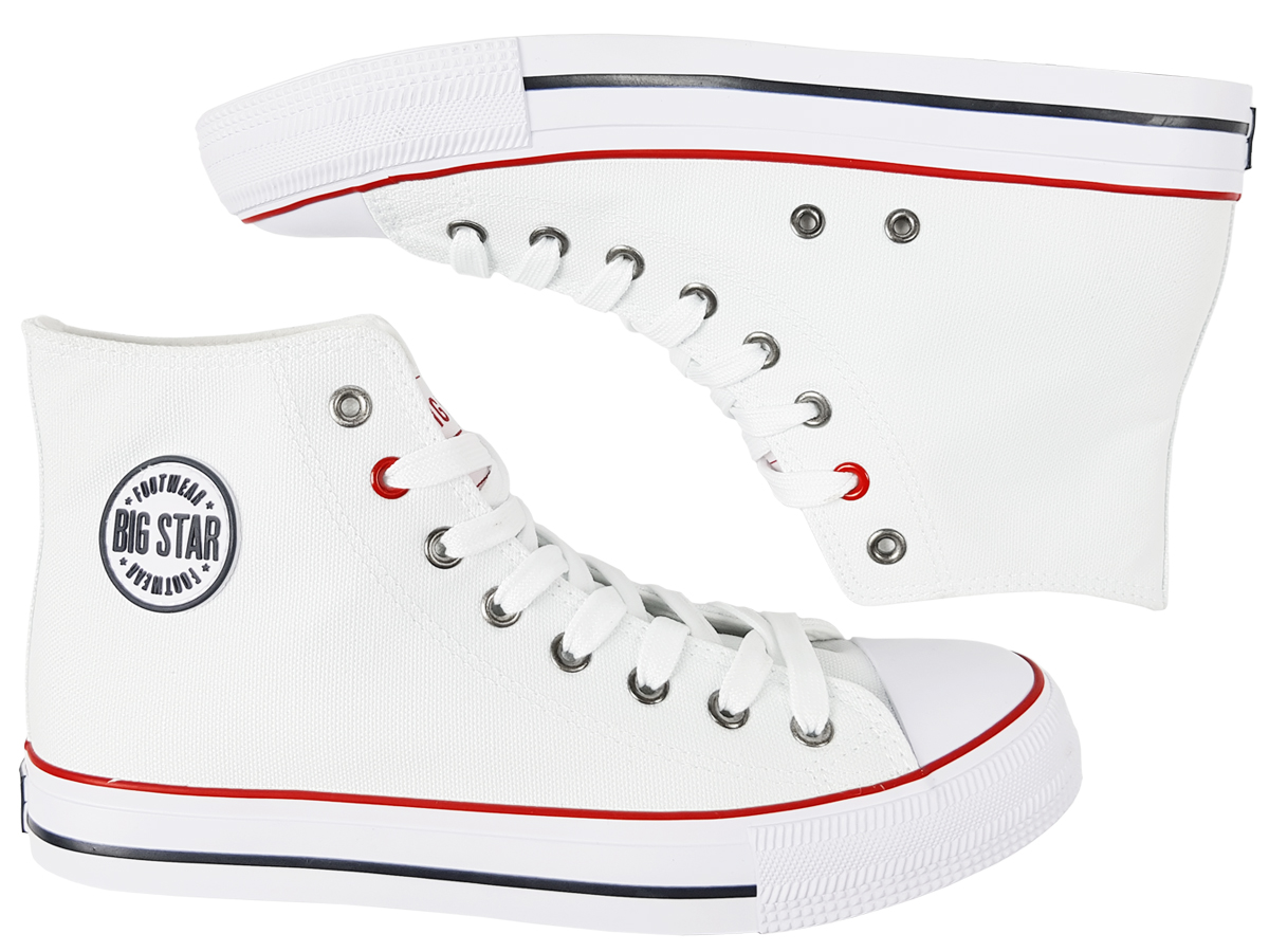 

Big Star trampki męskie wysokie białe T174106 43