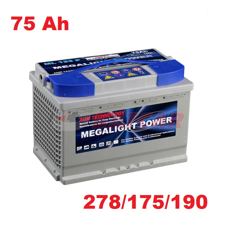 Akumulator AGM MEGALIGHT 75 Ah Producent Monbat