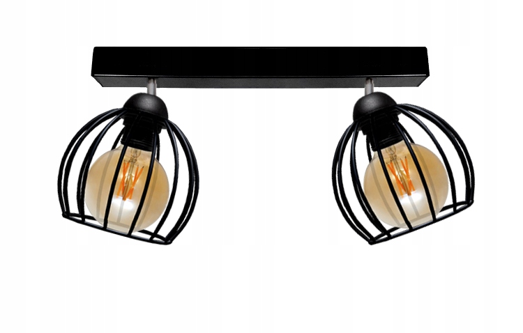 

Lampa Plafon Sufitowa Loft Kulka Druciak Retro