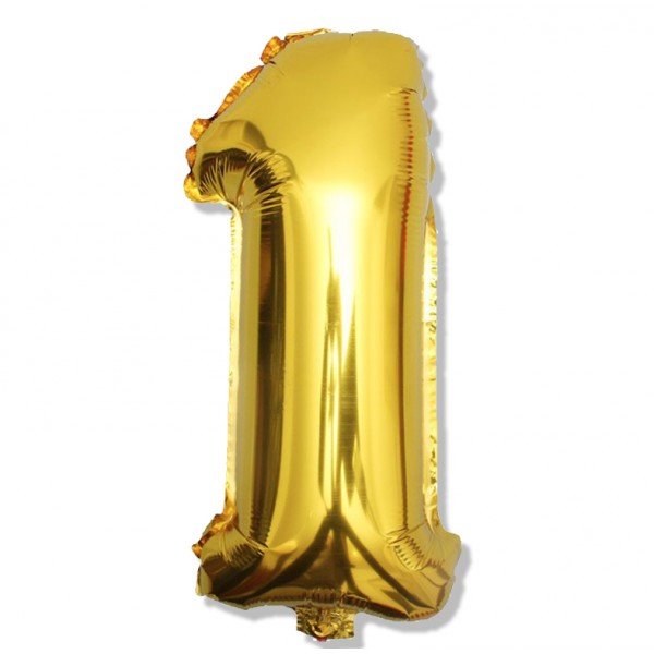 

Balon Foliowy cyfra złota "1" 40 cm