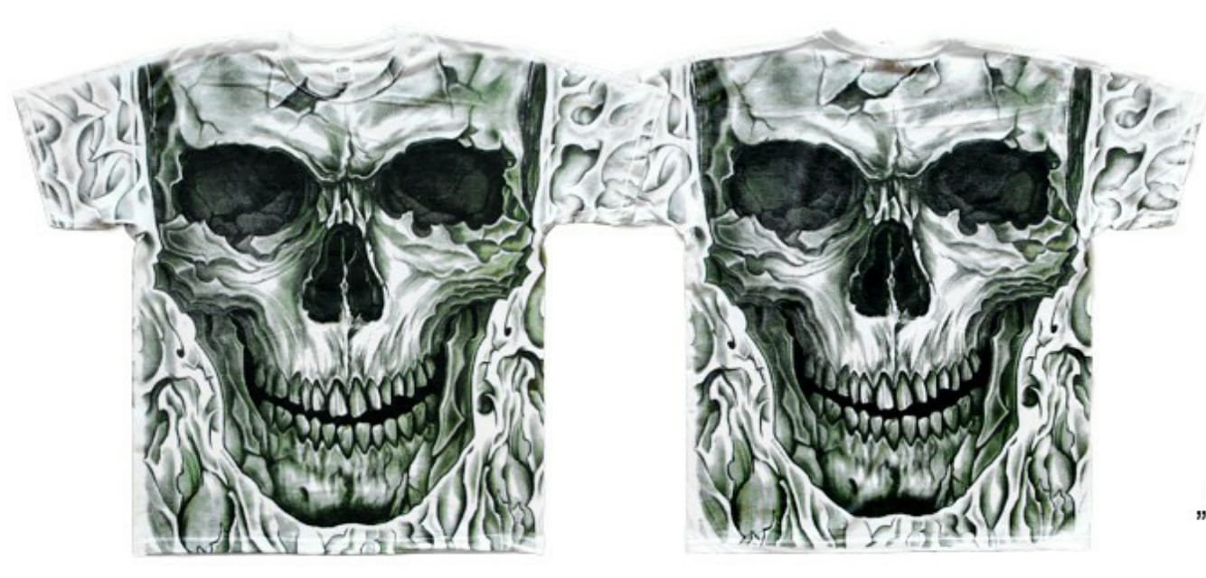 

Koszulka T-shirt Flame Skull 3D Hit T190 L