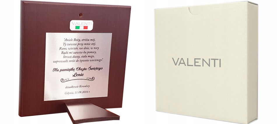 Prezent OBRAZEK PAMIĄTKA na CHRZEST ŚWIĘTY CHRZTU Długość 12 cm