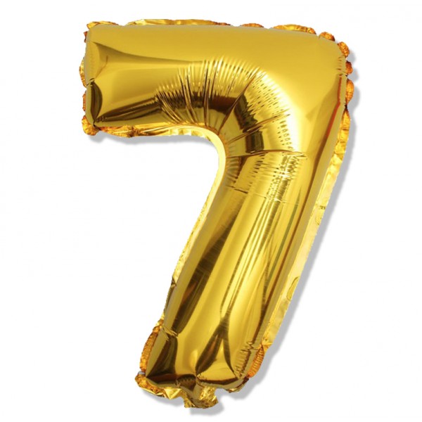 

Balon Foliowy cyfra złota "7" 40 cm