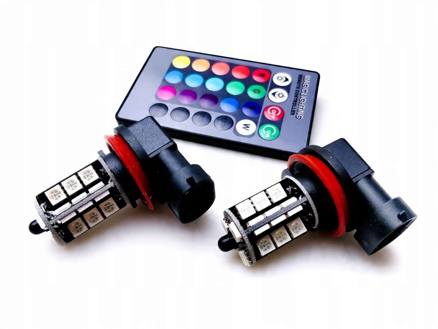 

top Żarówki Led Rgb H8 H9 H11 H16 Pilot Kolorowe