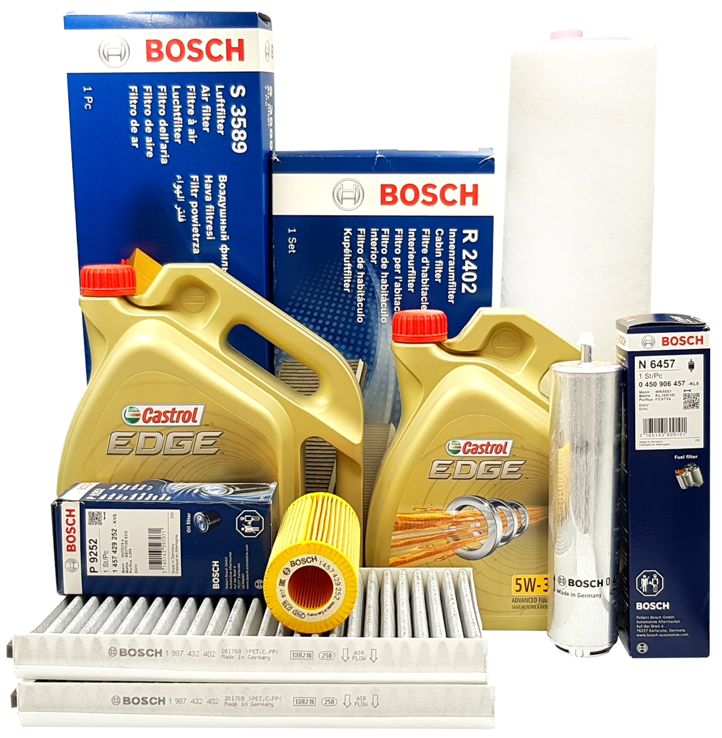 

Bosch Filtry Bmw 5 E60 E61 525d 530d Castrol 9L