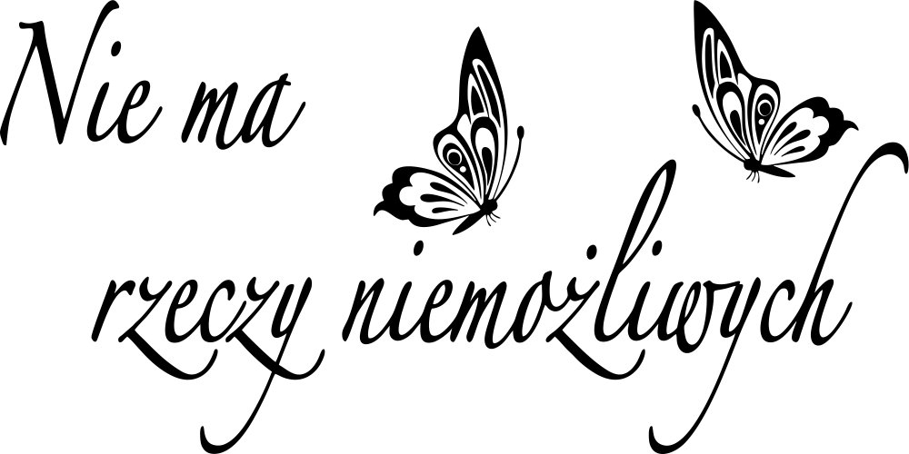 

Naklejka na ścianę Cytat Nie ma rzeczy... 100 cm