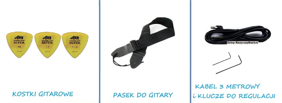 GITARA BASOWA + WZMACNIACZ 30 WATT - PROMOCJA! Waga produktu z opakowaniem jednostkowym 13 kg