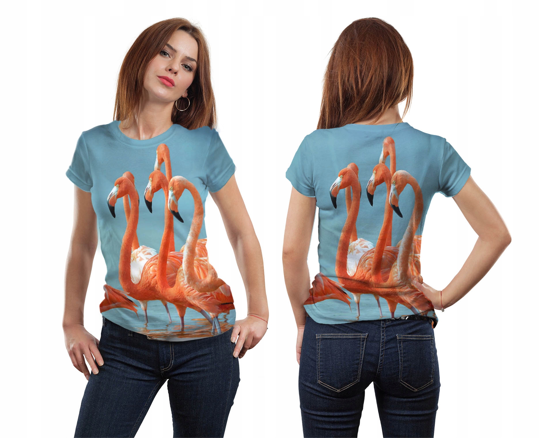 

Koszulka Fullprint T-shirt Flamingi S Trwała Pl