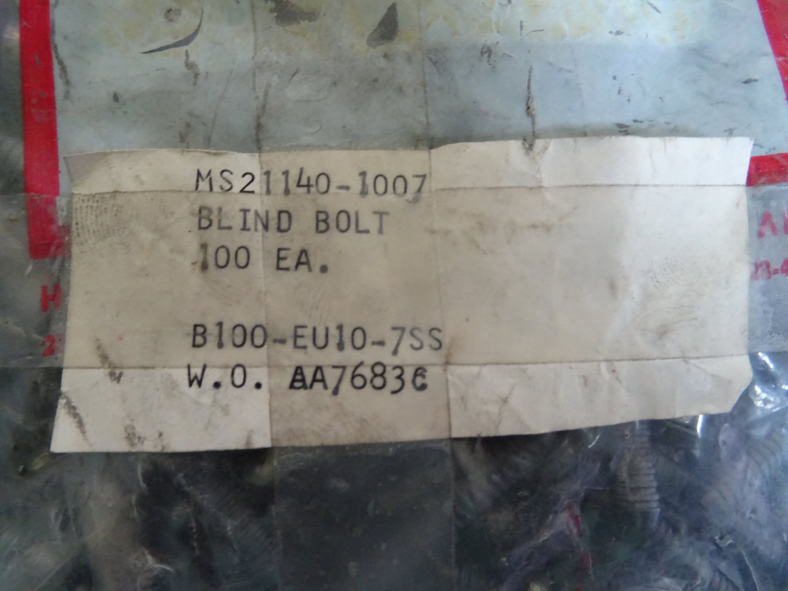 ЗАКЛЕПКА ЗАКЛЕПКИ БОЛТ ГЕК СЛЕПОЙ БОЛТ MS21140-1007