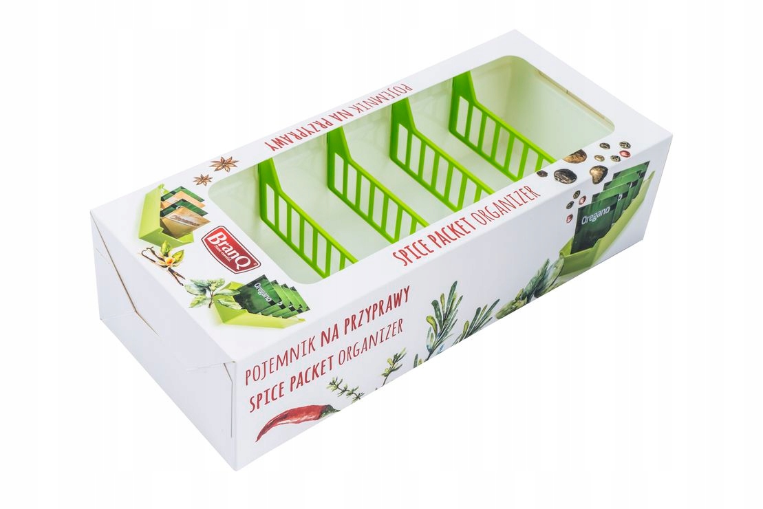 POJEMNIK ORGANIZER NA PRZYPRAWY ZIELONY BRANQ 1640 Materiał wykonania tworzywo sztuczne