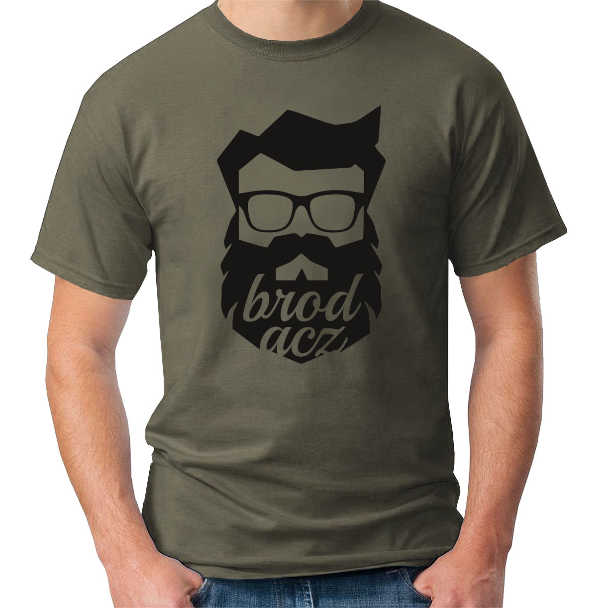 

koszulka z nadrukiem brodacz, broda, hipster