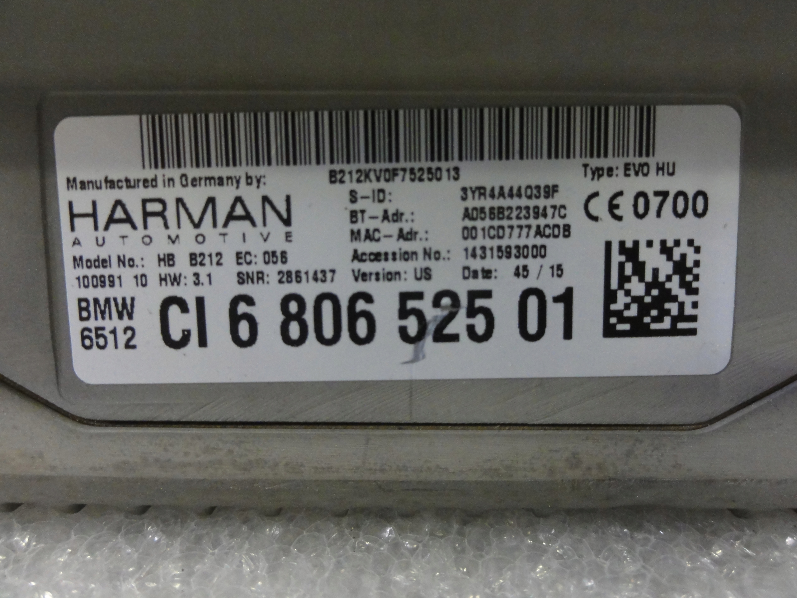 BMW 7 G11 G12 10,25 Evo