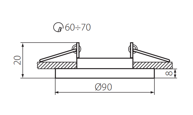 ZESTAW oprawa halogenowa szklana LED CT74P 5W GU10 Marka Brolux