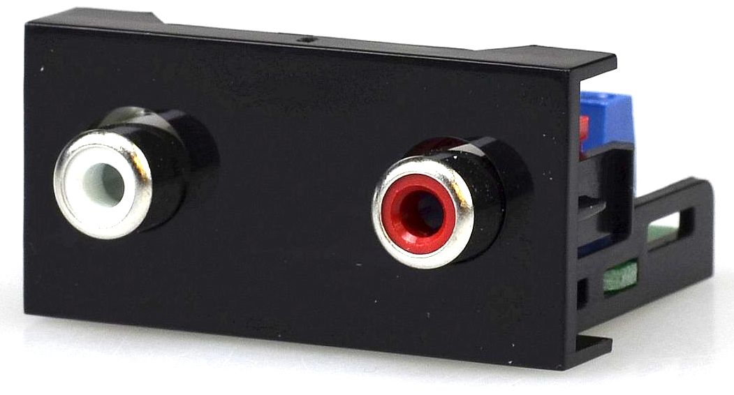 

Mediabox 45x45 moduł 1M 2x gniazdo Rca Cinch