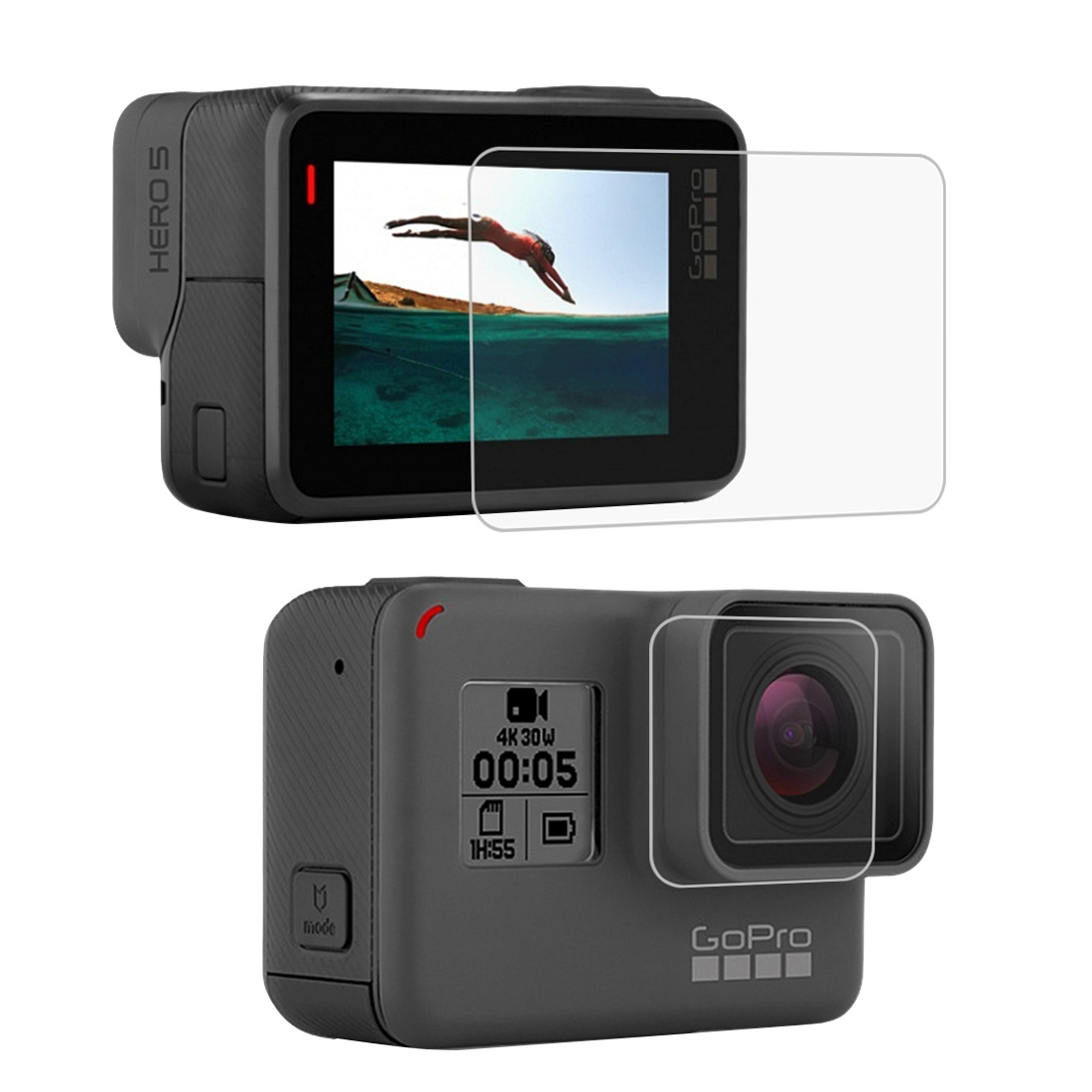 

Szkło Hartowane 9H Ochronne do GoPro Hero 5/6