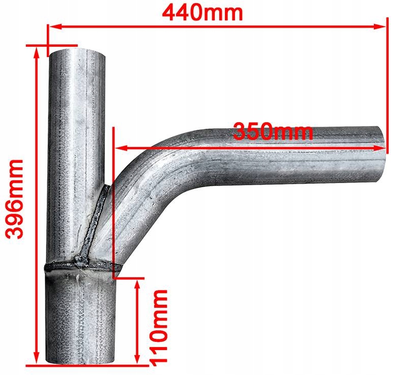 Trojnik R pipe rozgalezienie 89mm na 2x 76mm Part manufacturer Fenno