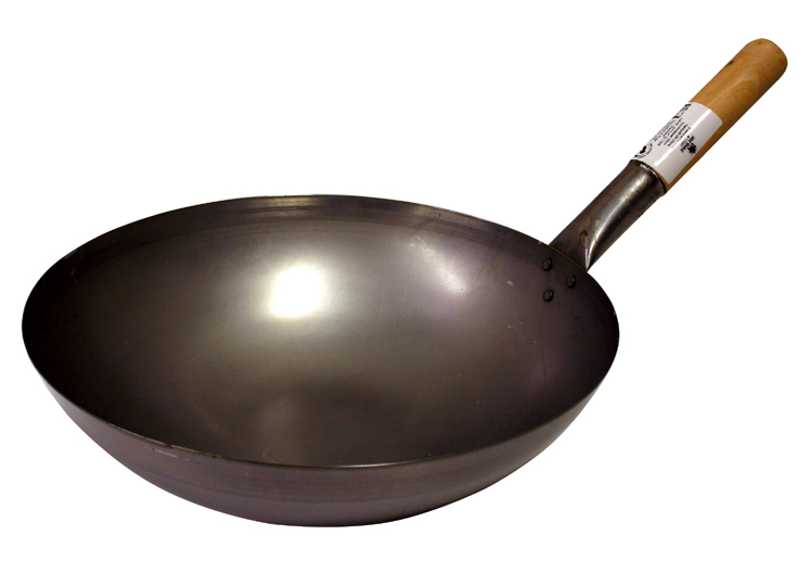 

Wok Ze Stali Węglowej średnica 35cm Zaokrąglony