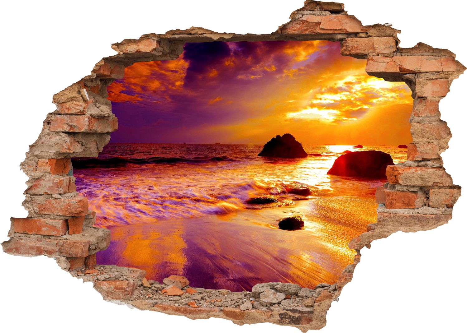 

Naklejki na ścianę piękny Widok 3D dziura 130x90cm