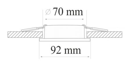 ZESTAW oprawa sufitowa LED SMD 5W CT31C 230V GU10 Marka Polux