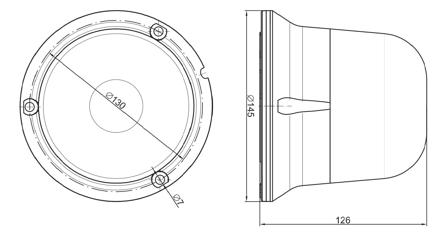 LAMPA OSTRZEGAWCZA KOGUT LED 12V 24V IP68 EMC PL Color orange