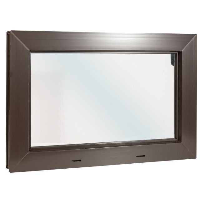 

Aco Okno Gospodarcze Uchylne 100 X 50 Brąz Pvc