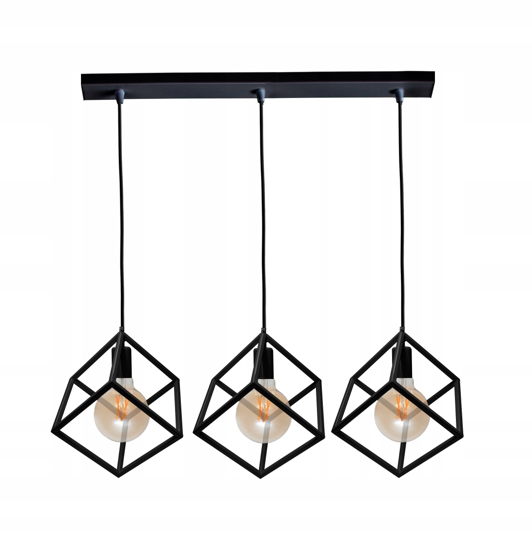 

Sufitowa Lampa Skandynawska Wisząca Kostka Edison