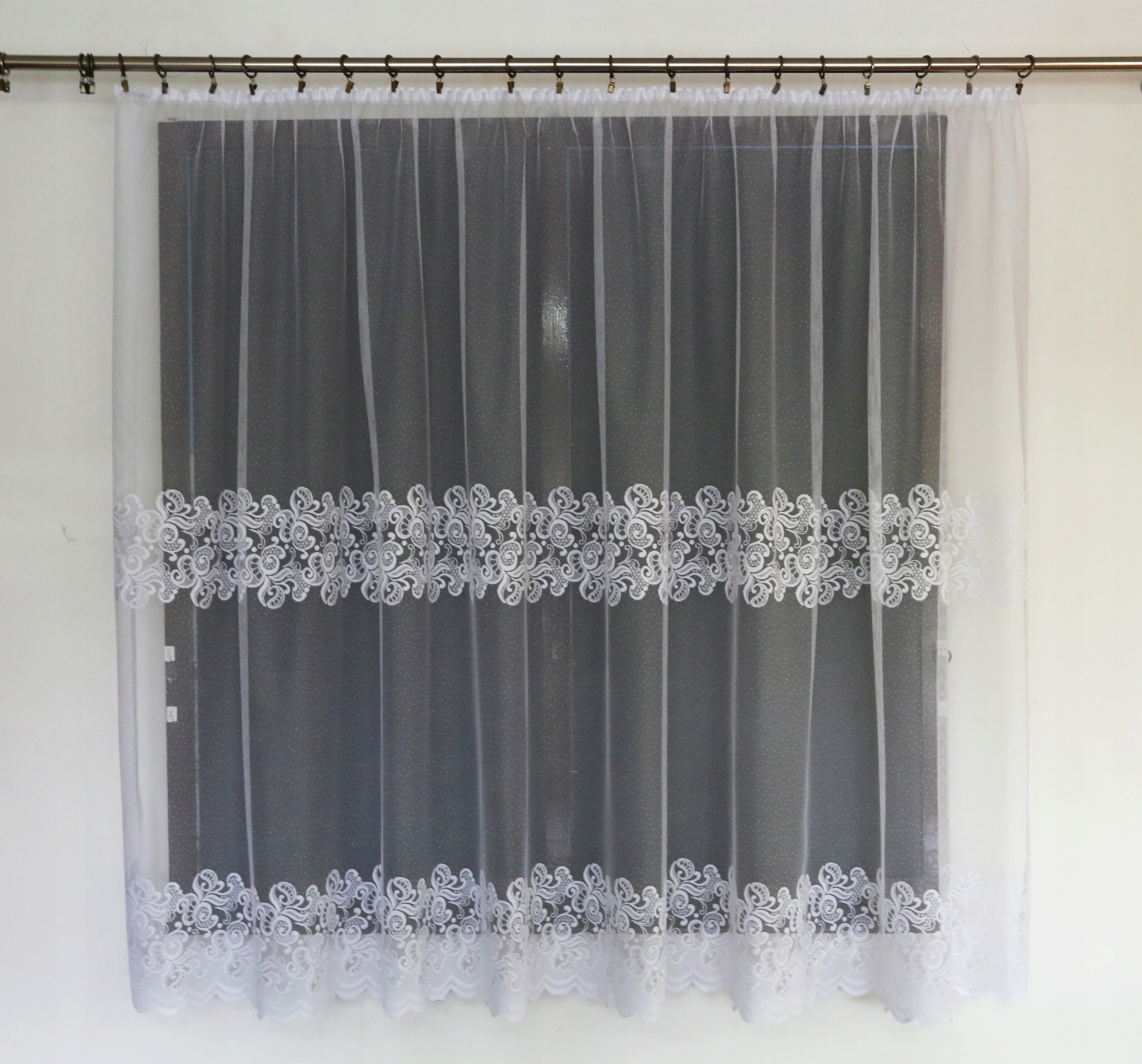 Mg Záclona žakár Z040 Bílá 390X160 hotová s páskou