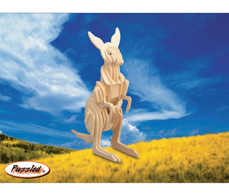 PUZZLE DREWNIANE 3D PRZESTRZENNE KANGUR EAN (GTIN) 6912802040174