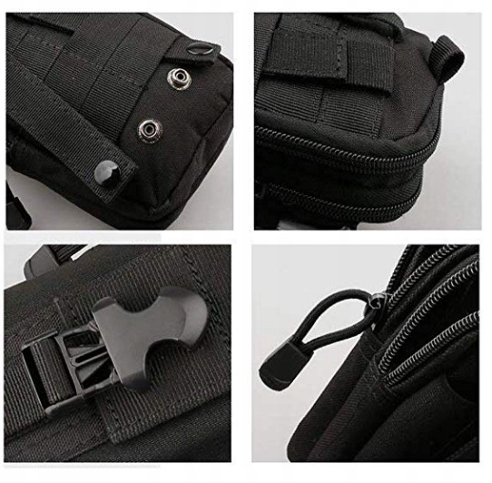 ZESTAW SASZETKA WOJSKOWA BIODRÓWKA+ LATARKA XPE Q5 Wzór dominujący bez wzoru