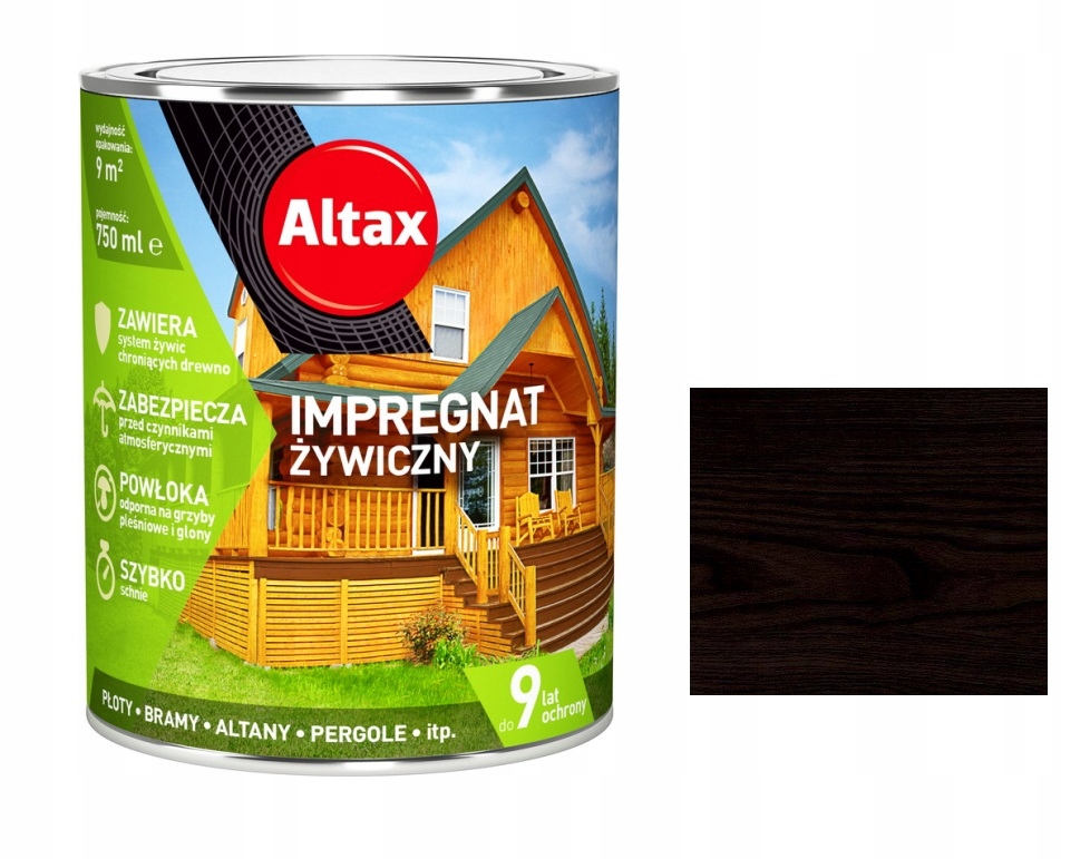 

Altax Impregnat Żywiczny Do Drewna 2,25L Heban