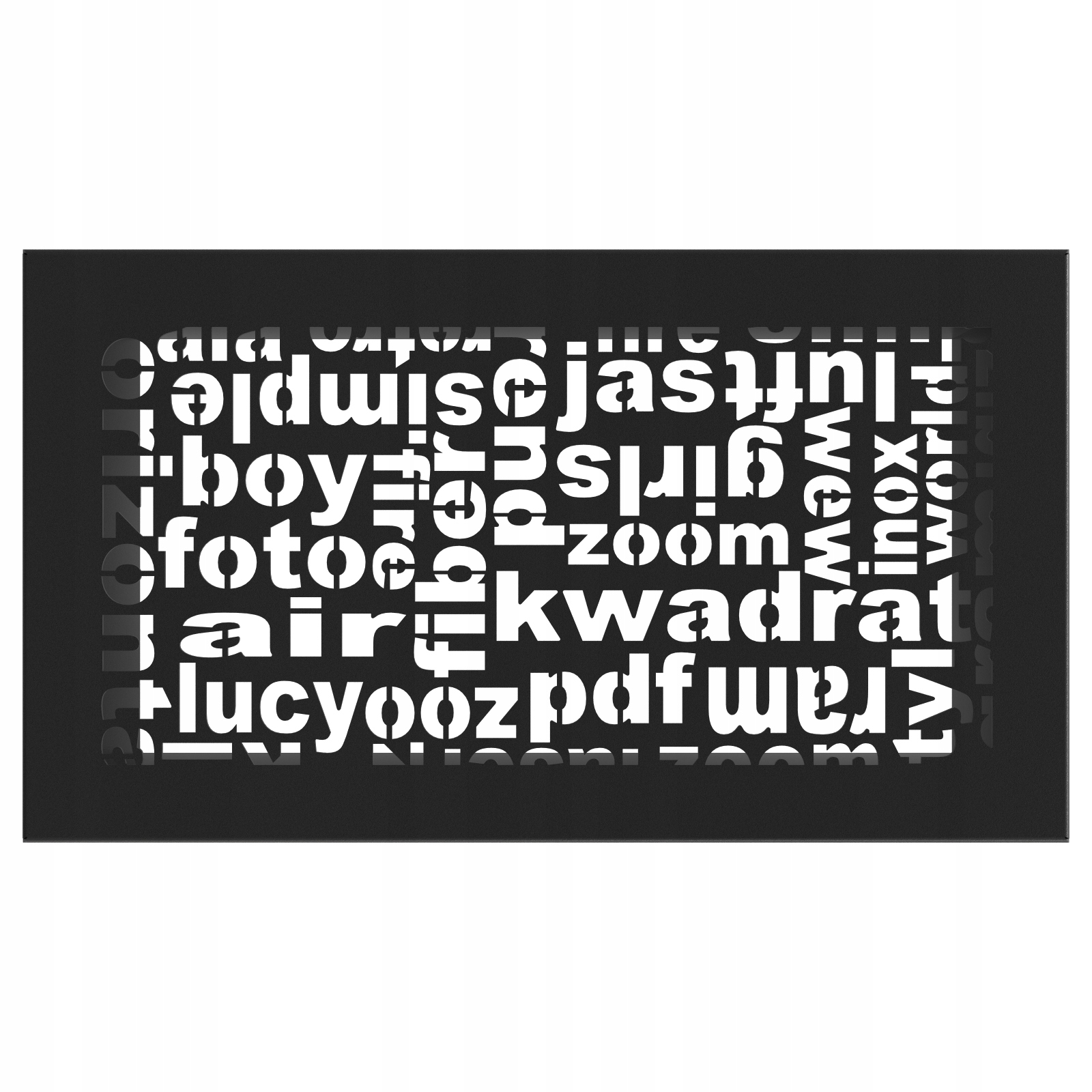 Ventilační mřížka Abc 17x30 černá