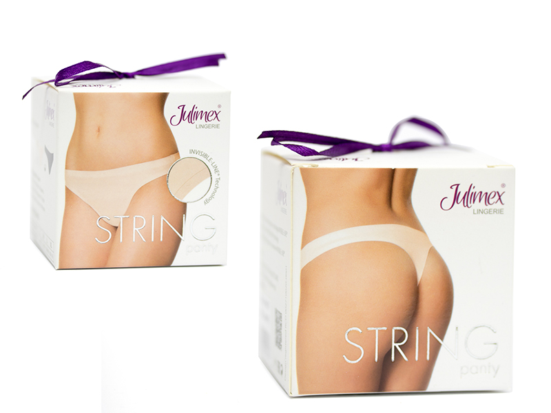 FIGI MAJTKI DAMSKIE BEZSZWOWE JULIMEX STRINGI S/36 Wzór dominujący bez wzoru