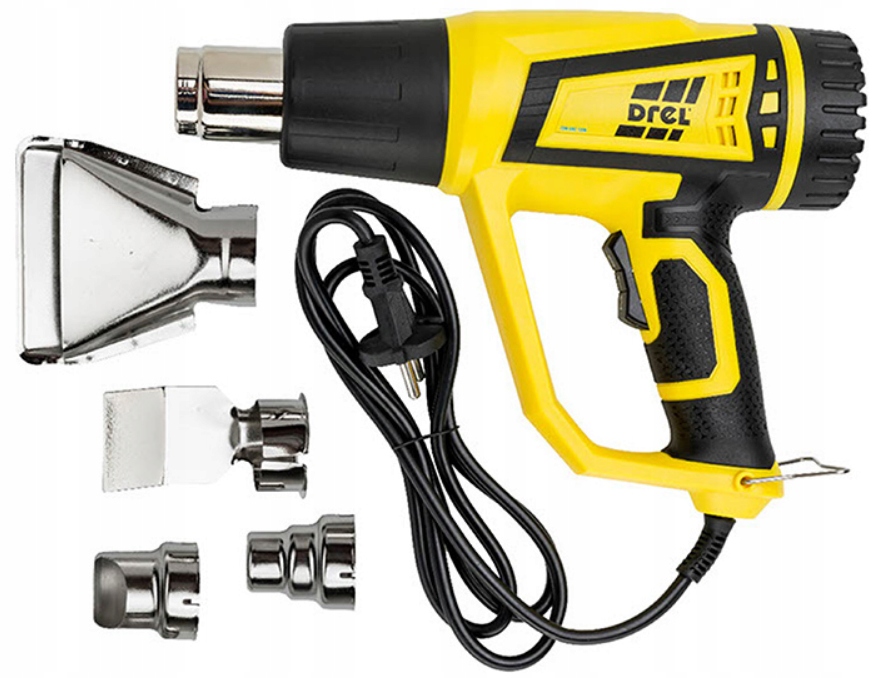 Horkovzdušná Pistole Výkonný 2000 W Příslušenství Trysky