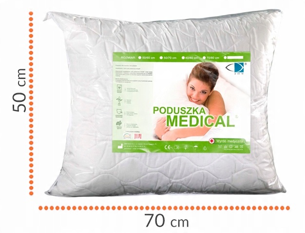 WYGODNA PODUSZKA NA ZAMEK 50X70 DLA DZIECKA 70X50 Szerokość produktu 70 cm