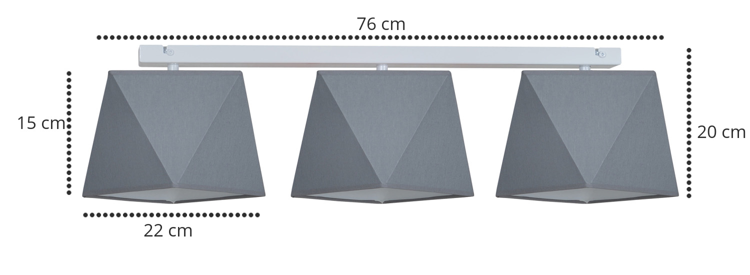 LAMPA WISZĄCA SUFITOWA ŻYRANDOL PLAFON DIAMENT LED Kolor czarny