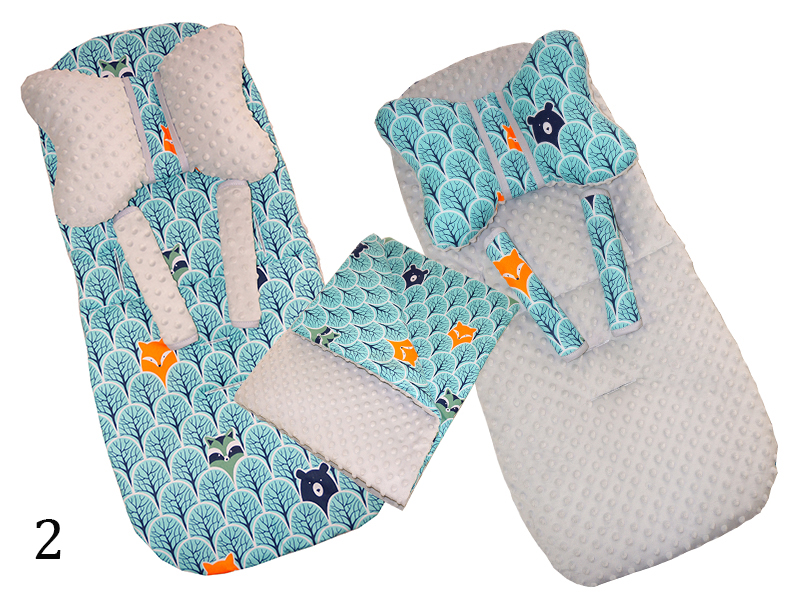 WKŁADKA DO SPACERÓWKI MINKY Z MOTYLKIEM + KOCYK Marka EMA